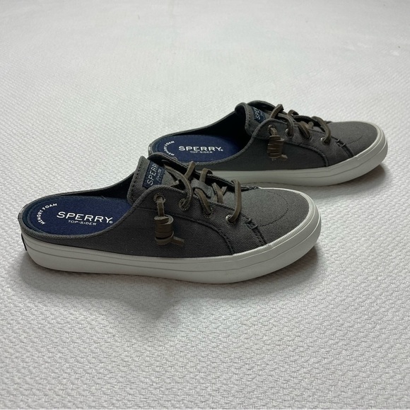Sperry Crest Vibe Mule Top-Sider Memory Foam Sneaker Slip On Gray Women’s Size 6 - Picture 4 of 8